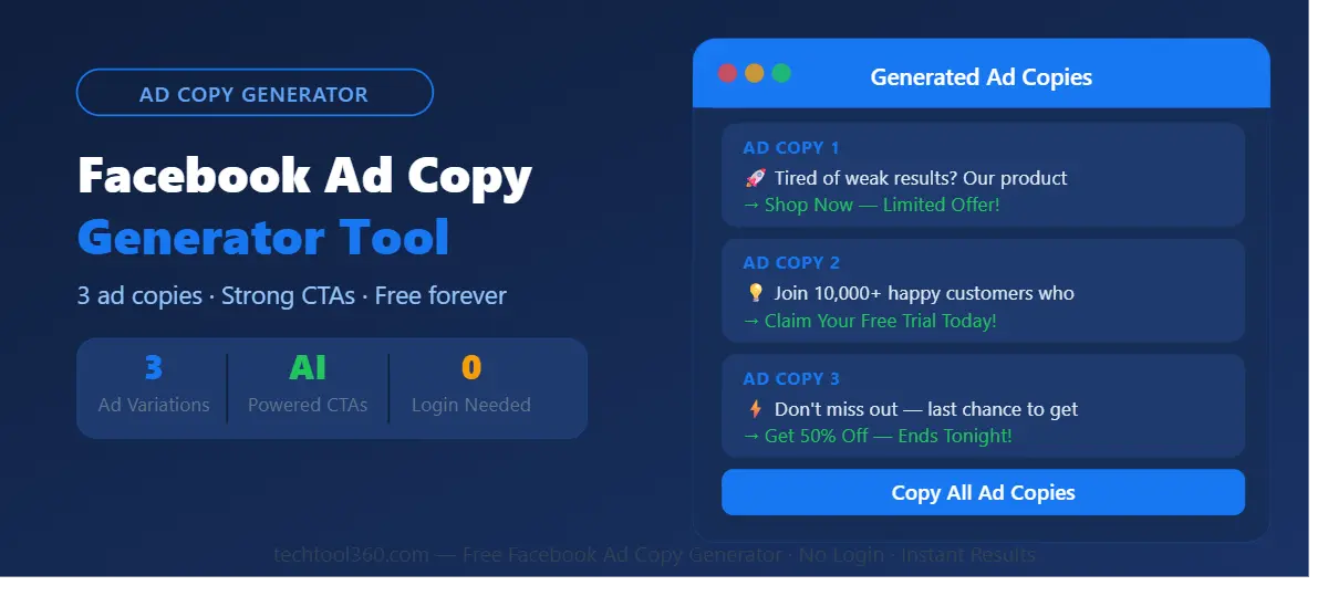 free facebook ad copy generator