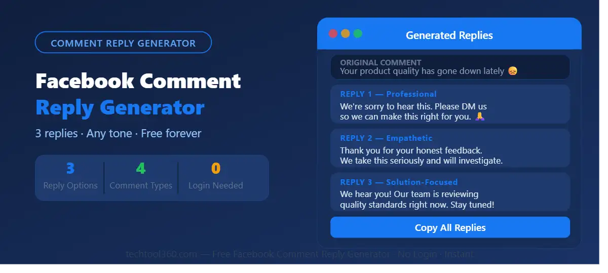 free facebook comment reply generator