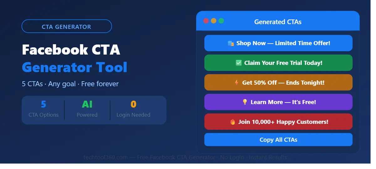 free facebook cta generator