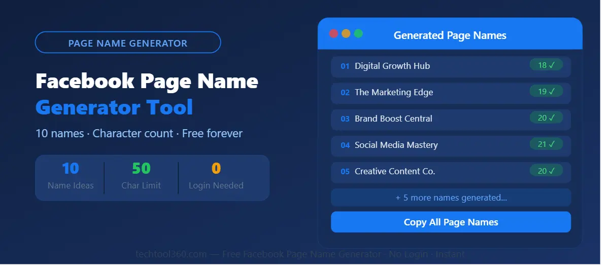 free facebook page name generator