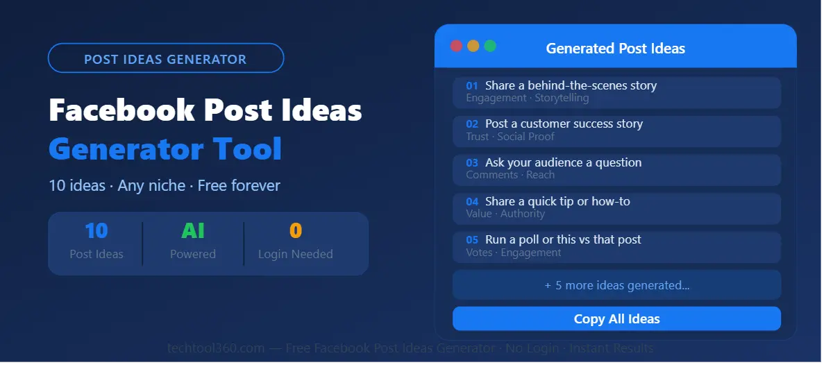 free facebook post ideas generator
