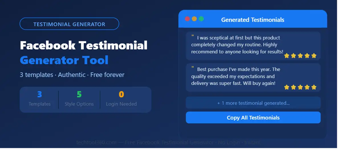 free facebook testimonial generator
