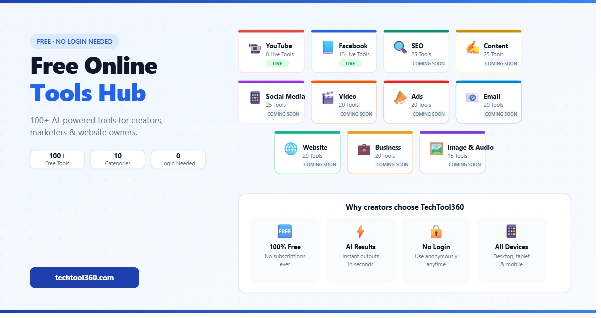 free digital tools platform techtool360